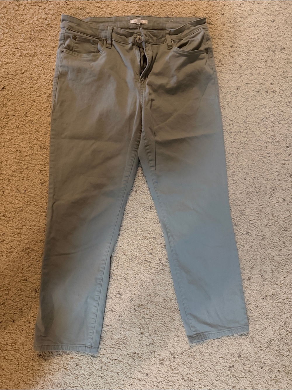 STS Blue Straight-Leg Women's Pants in Pale Mint Green